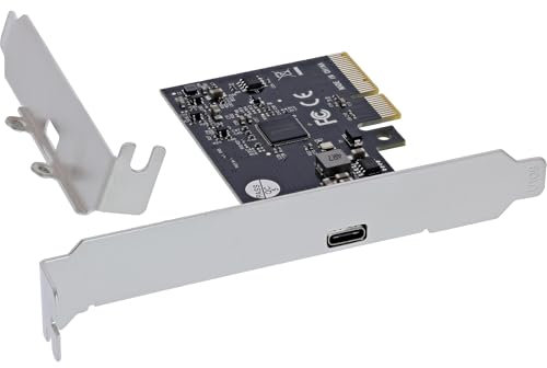 InLine Schnittstellenkarte, PCIe x4, USB 3.2 Gen.2x2, 1x USB-C, inkl. Low Profile Slotblech, 76660I