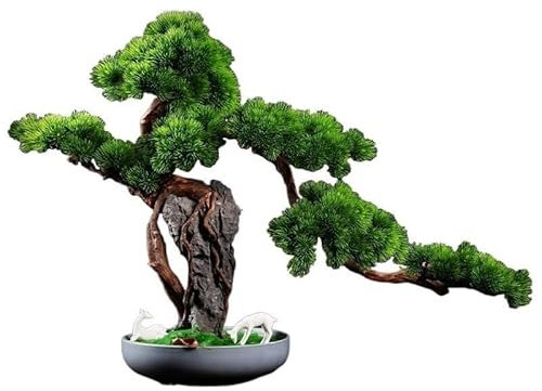 Artificial Pine Thuja Bonsai Tree – Faux Simulation Plant – Realistic Indoor Faux Plant with Potted Design