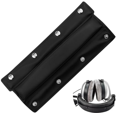 Ersatz Kopfpolster, Weiches Eiweißleder Kopfband mit Beyerdynamic DT990 / DT880 / DT770 PRO/MMX 300, Kopfpolster Knöpfbar Kompatibel Geeignet für den Meisten Kopfhörern (bis zu 3,2 cm)