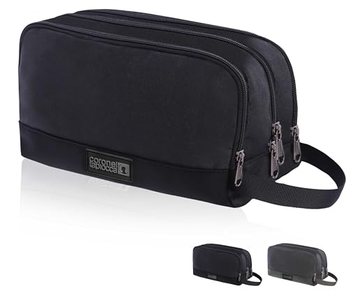Coronel Tapiocca - Neceser Viaje para Hombre | Bolsa de Aseo compacta con 3 Compartimentos, Ideal para Viaje, Trabajo, Deporte o Vacaciones