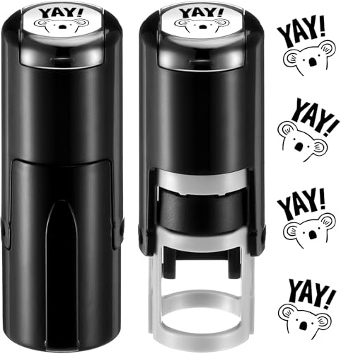 Supervitae 2 Pack Koala Print Stamps Ink Stamper Mini Self Inking Stamps for Party Decoration, Educational Learning Activities, Craft Supplies