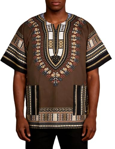 Ropa africana para mujer y hombre, camisas africanas Kente de manga larga, camisetas informales, tallas grandes, estilo étnico tradicional, camiseta de manga corta, corte holgado, camiseta de ocio