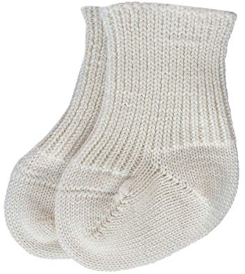 GRÖDO, Chaussettes de premier âge 100 % laine bio, naturel, Taille unique