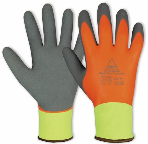 Hase Winterhandschuhe SuperFlex Thermo+ Größe 9, Latex vollbeschichtet 10 Stk