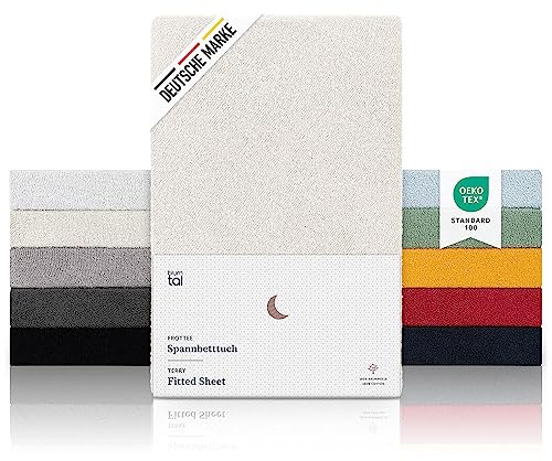Blumtal® Sabana Bajera 150x200 de Rizo - sabanas bajeras Suaves de 150x200 - Sabana Bajera con Certificado Oeko-Tex 100 - para colchones de hasta 25 cm de Altura - Sabana 150x200 - de Color Marfil