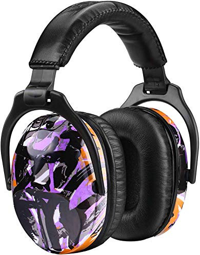 ZOHAN 030 Casque Anti Bruit Enfant Facilement Réglable Pliable, Protection Auditive confortable avec Sac de Transport, SNR 25dB pour l’Autisme, TDAH, Feux d’Artifice, Concert - Graffiti Violet