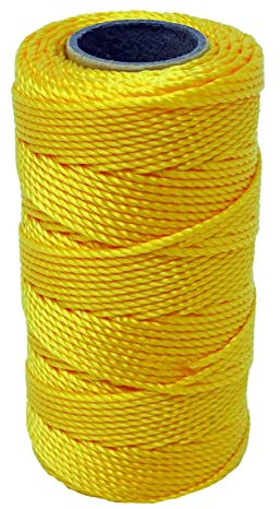 Dapetz ® Yellow 70M Builders Building Nylon Brick Line Measuring Masonry Rope String Line | Abrasion and Alkali Resistant | Suitable for Building and Groundwork, Gardening etc.