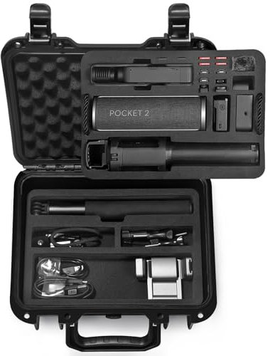 LEKUFEE Wasserdichter Koffer für DJI Pocket 2 Combo/Osmo Pocket und Zubehör (Nur Tasche)(LK409)