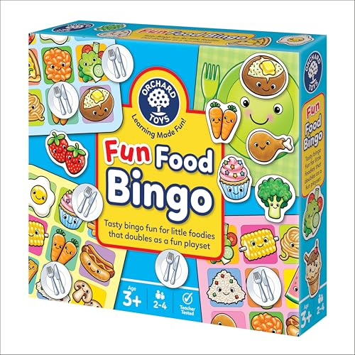 Orchard Toys Fun Food Bingo, Educational and Fun Matching Game, Ideal For Kids Age 3+ years