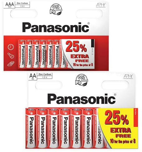 AA and AAA Batteries, Battery Pack, Zinc Carbon Special Power Battery, 10 Count per pack (Pack of 2)