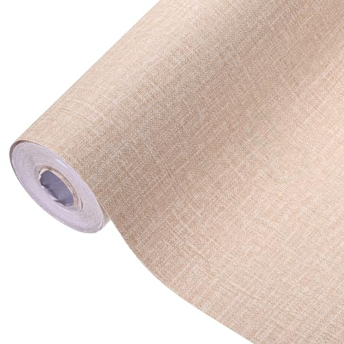 Sourcing Map Papel tapiz autoadhesivo con textura de tela de hierba, 23.6 x 394 pulgadas, impermeable, para escritorio, armario, encimera, armario, color caqui