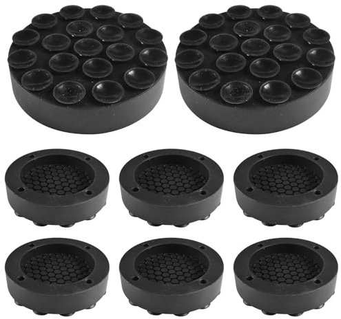 Lot de 8 Amortisseurs lave linge,Pièces Pied Machine a Laver,Noir Tapis Anti-vibration avec Patin en Caoutchouc Pour Machines à Laver SéChoirs Et Meubles,Réfrigérateur