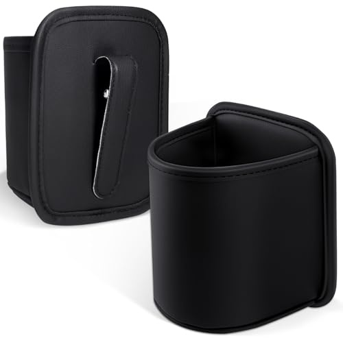 VGECEE 2 PCS Getränkehalter Rücksitz Auto Becherhalter Leder Flaschenhalter