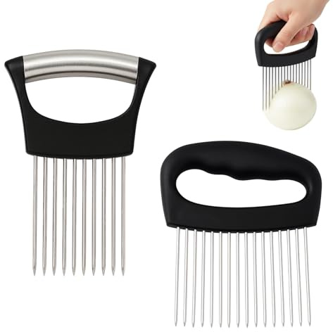 Zwiebelschneider, Tomatenschneider, Onion Chopper, 2 Teile Set Mit 10 Und 16 Nadeln, Praktischer Zwiebelhalter Und Zwiebelzerkleinerer Für Schnelles Schneiden