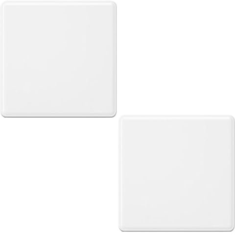 Cubiertas ciegas empotradas, 2 unidades, placa de pared ciega, 86 × 86 mm, cubierta de enchufe de plástico, empotrada, sin tornillos, en blanco, de una sola marcha, cubierta blanca para interruptor de