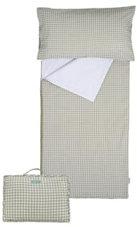 molis&co - Saco de Dormir Infantil - Saco Edredón Nórdico - Ideal para Primavera y Otoño - Juego de Manta 90x190cm con Almohada 50x100cm - 100% algodón - Mint Tea