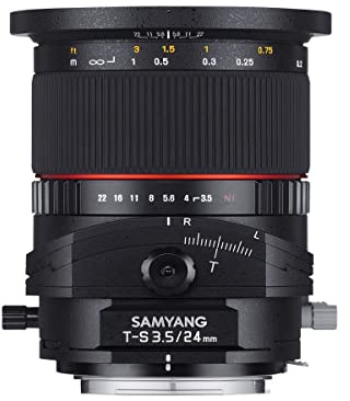 Samyang Obiettivo 24 mm F/3.5 ED AS UMC Tilt-Shift per Pentax, Nero