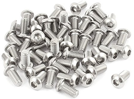 uxcell M6x12mm Stainless Steel Hex Socket Button Head Screws 50 Pcs