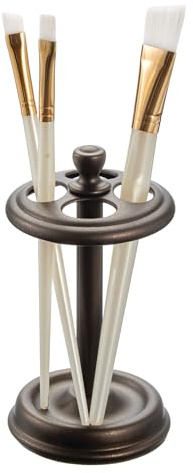 iDesign Metal Toothbrush Holder - Bathroom Cup for Bathroom Organization, The York Collection - 3.25 x 3.25 x 5.75, Bronze