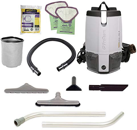 ProTeam Backpack Vacuums, ProVac FS 6 Commercial Backpack Vacuum with HEPA Media Filtration and Restaurant Tool Kit, 6 Quart, Corded