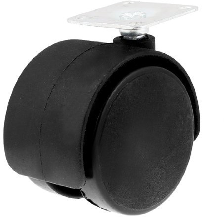Aexit Office Chair Metal Top Plate Twin Wheel Swivel Caster 1.9 Black Silver Tone (b63c618f7671ad77137a0d3a80af9b1f)