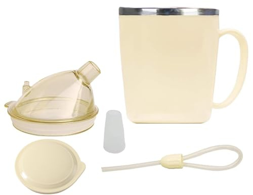 KIKIGOAL Convalescent Feeding Cup, Drinking Cup with Straw for Disabled Patient Maternity Drink Water Porridge Soup, Drinking Aids