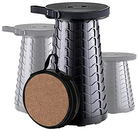 Yexati Upgraded Klapphocker Faltbar Mit Tragfähigkeit 180KG, Faltbare Camping Hocker Mit Weichem Kissen, Portable Stool Ideal Für Indoor-und Outdoor-Aktivität Ausgestattet