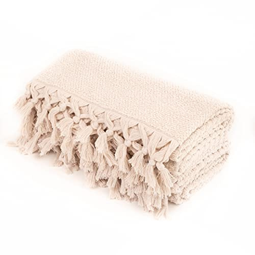100% Cotton Organic Turkish Luxury Bath Towel for Bathroom | Eco-Friendly | Luxuriously Soft Touch | Higly Absorbent, Quick Dry and Odor Resistant | Machine Washable (Beige, Bath Towel)