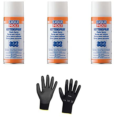 Iloda 3xOriginal Liqui Moly 400ml Kettenspray 3579 Schutzhandschuhe