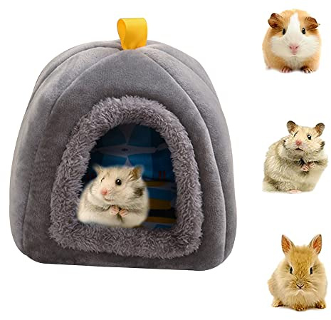 Casa Invernale Per Piccoli Animali, Letto Per Criceti, Letto Porcellino d'India, Nido Di Gabbia Per Cincillà, Per Criceti, Scoiattolo, Porcellini d'India, Cincillà, D'India (Grigio)