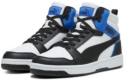 Puma Rebound V6 Buck Sportschuhe für Erwachsene, Unisex, Schwarz/Weiß/Blau (Team Royal Blue), 37.5 EU