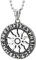 COOLSTEELANDBEYOND Sonne Scheibe Amulett Talisman Rad des Lebens Anhänger Altes Futhark-Runen, Herren Edelstahl Halskette Kreis Medaille