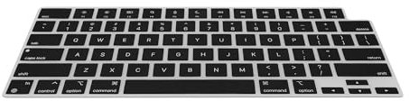 kwmobile Silikon Tastaturschutz für Apple MacBook Air 13.6 M3 2024 A3113 - QWERTY US Keyboard Cover Abdeckung - Schwarz