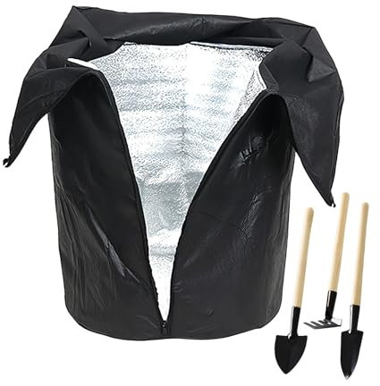 Funda para macetas para invierno, protección para macetas de jardín al aire libre, protección para plantas de invierno, bolsa de protección para macetas de 70 x 65 cm, funda anticongelante para