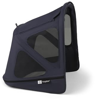 Capote à fenêtres Bugaboo Donkey, extensible pour une couverture supplémentaire et une protection solaire optimale, hydrofuge, compatible avec toutes les poussettes Bugaboo Donkey, Deep Indigo
