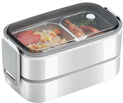 Scatola per la preparazione dei pasti, contenitore impilabile per ufficio, scuola e viaggi, scatola riutilizzabile, porta snack isolato, pranzo al sacco, forno a microonde compatto