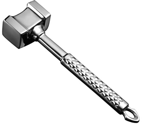 ORICALCHASM Martello inteneritore per Carne, Batticarne in Acciaio Inossidabile, batticarne a Doppia Faccia con Design a Gancio, battitore for Carne da Cucina for Uso Domestico(Type a)