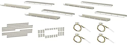 Viessmann 6045 – startset golvbelysning, 8 skenor, 4 olika storlekar, 4 lysdioder vit