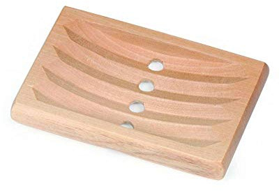 Najel Holz Seifenschale [gerillt]