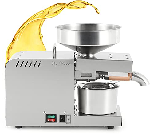 CGOLDENWALL Oil Press Machine Automatic Oil Extractor with Dual Temperature Control, Cold/Hot Oil Expeller for Home Use Electric Oil Press for Nuts Walnut Linseed Almond Rapeseed Sesame