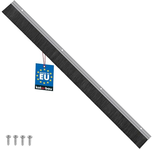 KOTARBAU® Bürstendichtung zum Anschrauben - 1 m - Türdichtung - 60 mm - Zugluftstopper für Türen - Aluminium - Bürstendichtleiste - Langlebig & Zuverlässig - Insektenschutz