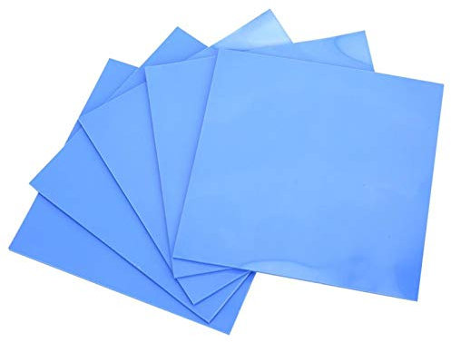 ASHATA 5 Piezas 100x100x1,5mm Almohadillas de Silicona conductoras térmicas Suave Seguro disipador de Calor IC Chipset Northbridge para SSD/CPU/GPU/LED/IC/Chipset Cooling