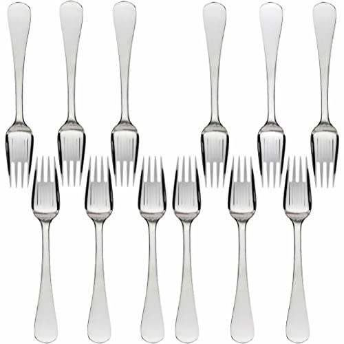 Tenedores Arroceros de Acero Inoxidable - Juego de Cubiertos - Vajilla para Paella - Cubiertos Marisco - Cubiertos Pescado - 20 cm (12)