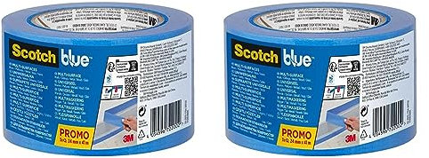 ScotchBlue Premium Malerabdeckband Multi-Surface, 24 mm x 41 m - Vielseitiges Scotch Klebeband für Malerarbeiten und Dekoration, für Innen und Außen, Abklebeband/Kreppband, 3 Stück/Packung - 70% PEFC