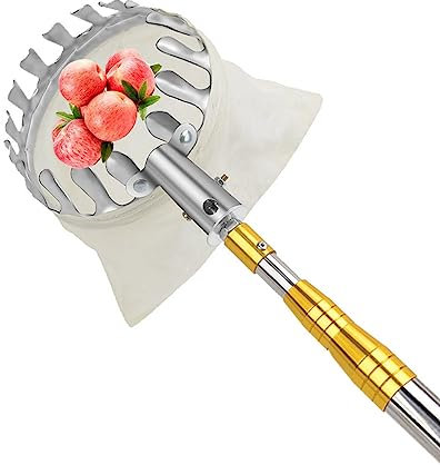 LekLai Recolector de Frutas, Herramienta Recolector de Frutas, para Recoger Manzana, Ciruela, Aguacate, Naranja, Nectarina, Melocotón, Mango/B/6M/19.7Ft