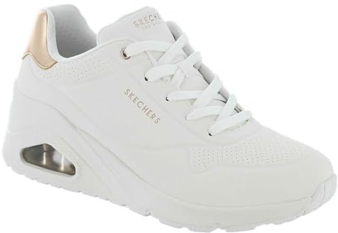 Skechers Damen UNO Wedge-Hi Steps Sneakers, Weiss/opulenter Garten, 39 EU
