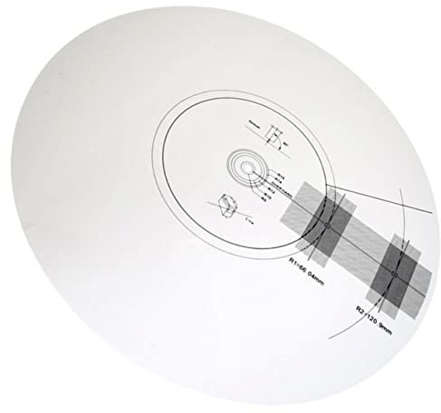 TINEASUR Vinyl Kalibrierplatte Plattenspieler Tonabnehmer Ausrichtung Winkelmesser Anti Rutsch Abstandsmesser Für Schallplatten