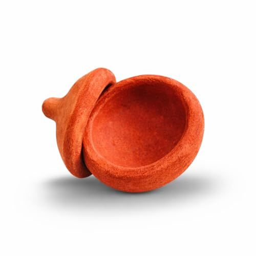 Aker Fassi Berbère Marocain Traditionnel – Tajine – Rouge à Lèvres & Blush Naturel – Pot Terre Cuite Artisanal – Pigments de Coquelicot