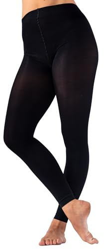 Collants de danse noirs sans pieds en tissu 70 deniers haute performance, collants noirs opaques sans pieds pour filles et femmes, Noir , 9-11 ans