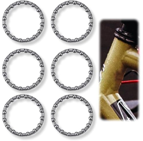 AOEVUIR 6 Pièces Roulements à Billes pour Vélo Jeu de Direction Anneau de Roulement Avant 1 1/8 Pouce, 37mm